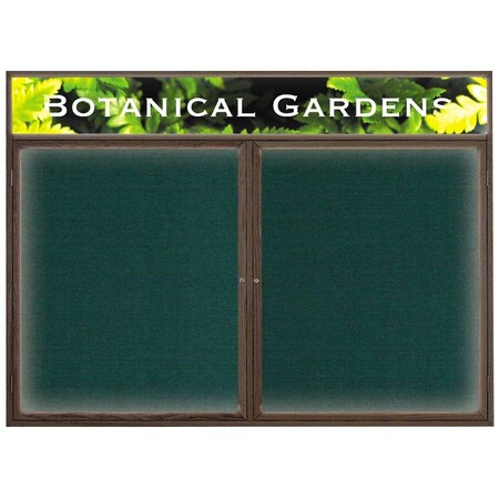 United Visual Products Open Faced Traditional Corkboard, 36x24" UV641A-BRONZE-KEYLIME